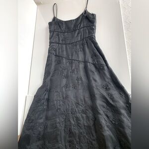 Nicole Miller Silk Dress Embroidered Flowers Size 0